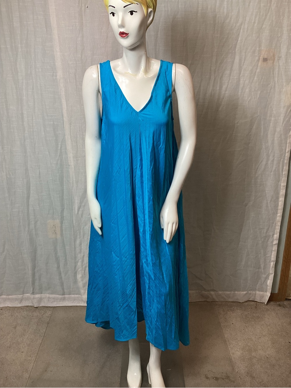 NWT Soft Surroundings Blue Danube Mizu Maxi Dress; Size: S